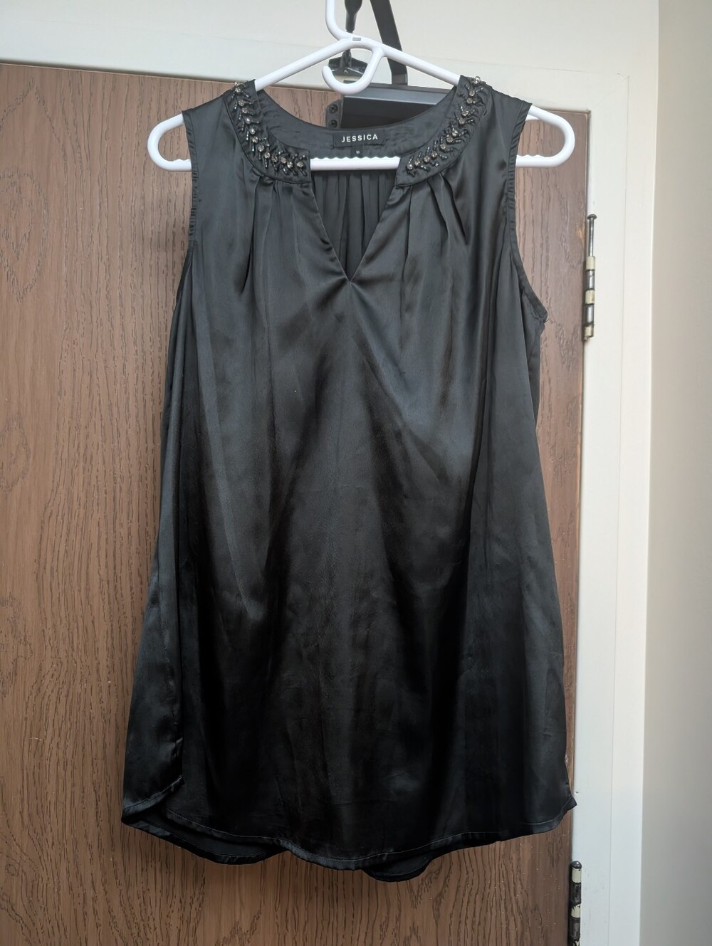 Jessica Satin Sleeveless Top